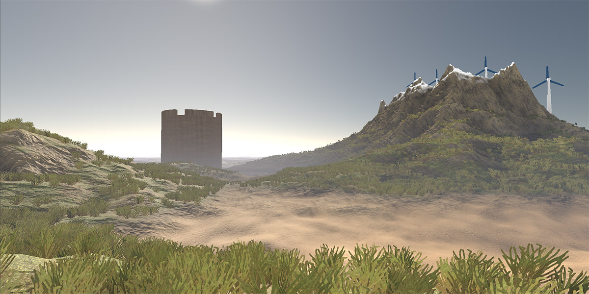 A screenshot from the Gatling game engine