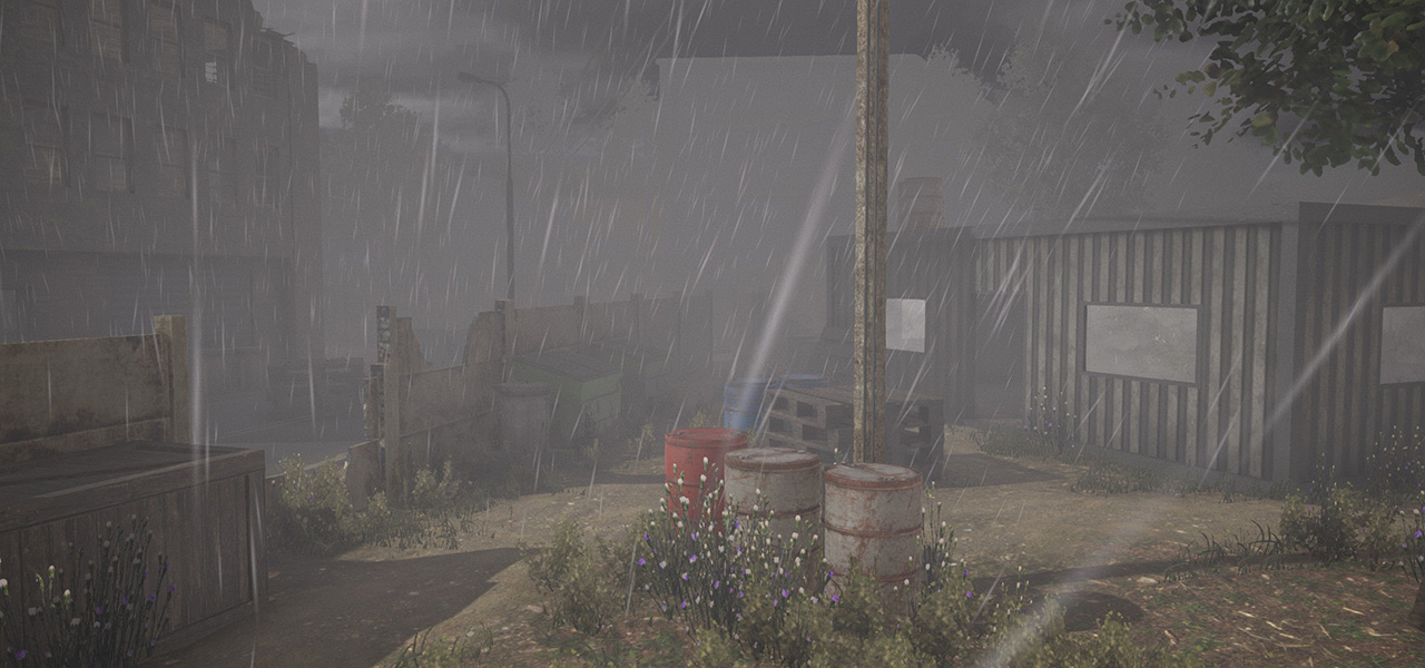 My fps game in the rain weather mode